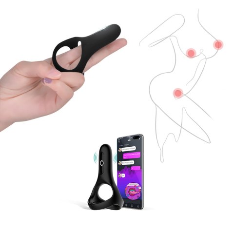 Magic Motion Rise – Inteligentny Pierścień Erekcyjny z Aplikacją, Czarny