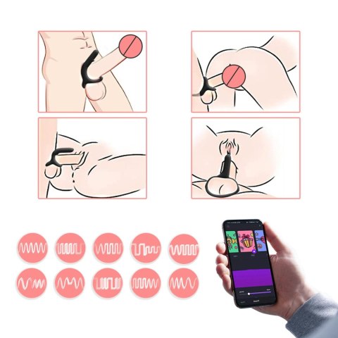 Magic Motion Rise – Inteligentny Pierścień Erekcyjny z Aplikacją, Czarny