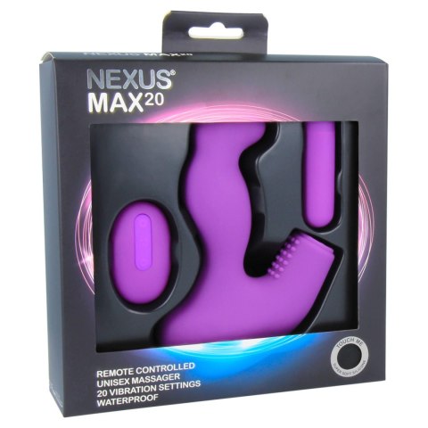 Nexus Max 20 – Bezprzewodowy Masażer Unisex z Pilotem, Fioletowy