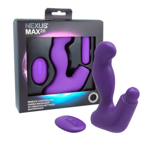 Nexus Max 20 – Bezprzewodowy Masażer Unisex z Pilotem, Fioletowy