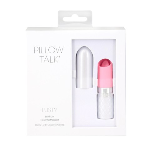 Pillow Talk - Lusty: Luksusowy Zmysłowy Masażer z Efektem Migotania, Różowy
