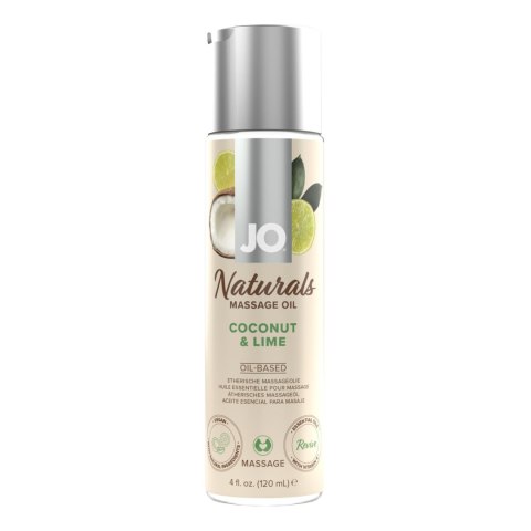 System JO Naturals – Olejek do Masażu Kokos & Limonka 120 ml