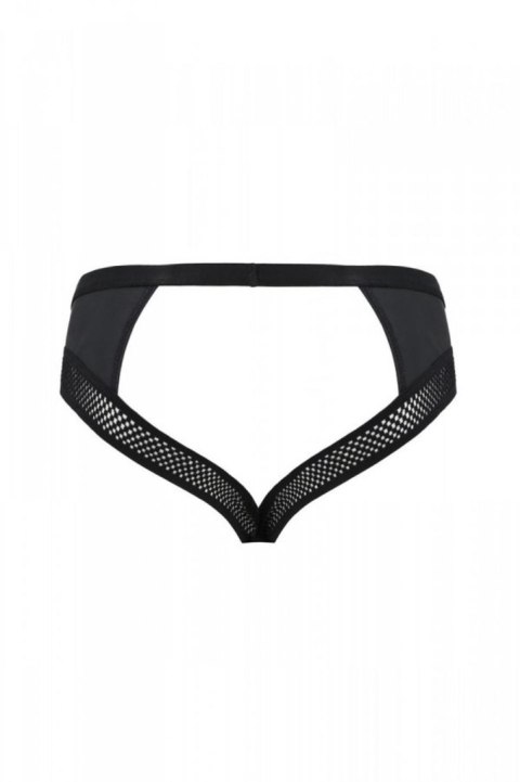 Eleganckie slipy męskie z otwartym krokiem Passion 030 TOM, czarne, XXL/XXXL