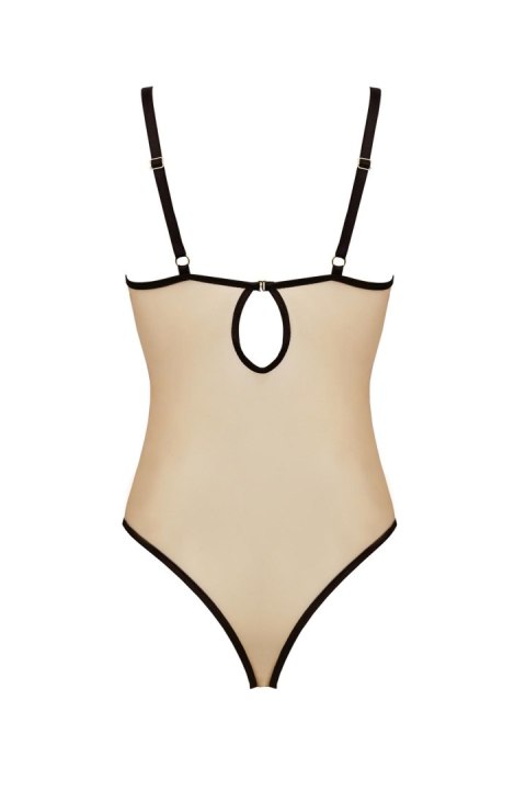 Eleganckie Body Daisy, beżowe, XXL/XXXL