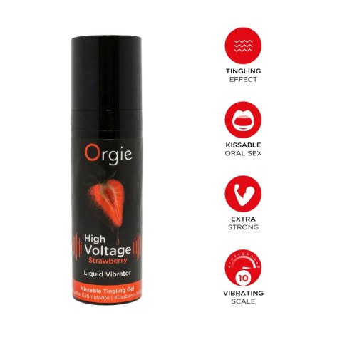 High Voltage Truskawkowy Żel Wibrujący – 15 ml