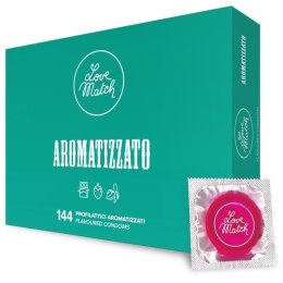Prezerwatywy Love Match Smakowe – Zestaw 144 sztuk