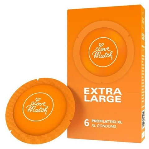 Prezerwatywy Love Match Extra Large – Zestaw 6 sztuk