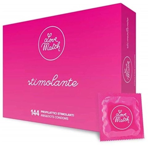 Prezerwatywy Love Match Stymulujące – Opakowanie 144 sztuki
