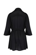 Sybilla Peniuar Satynowy Czarny XXL/XXXL - Casmir