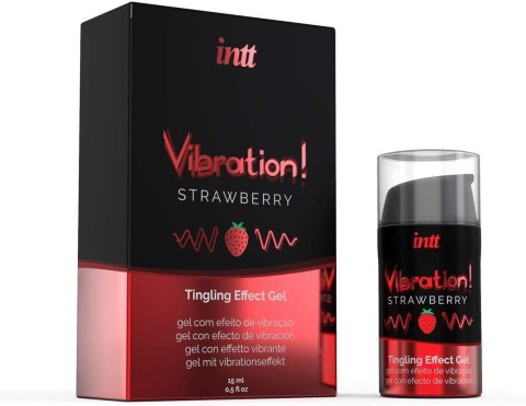 Wibrujący żel stymulujący o smaku truskawki 15 ml