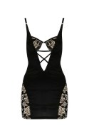 Koszulka nocna VICTORIA CHEMISE czarna S/M - Casmir