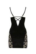 Koszulka nocna VICTORIA CHEMISE czarna S/M - Casmir