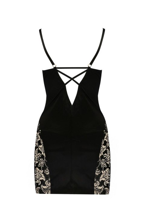 Koszulka nocna VICTORIA CHEMISE czarna S/M - Casmir