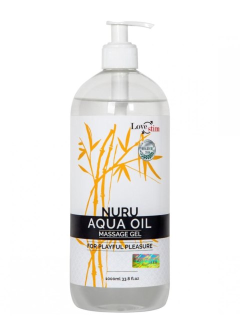 LoveStim Aqua Nuru: Jedwabisty Olejek do Masażu Ciałem o Ciało 1000ml