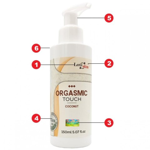 LoveStim Orgasmic Touch Kokosowy - Zmysłowy Żel do Masażu i Lubrykant 150 ml
