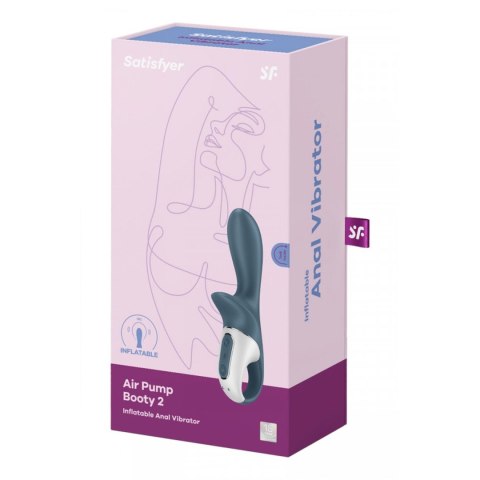 Nadmuchiwany Wibrator Analny Satisfyer Air Pump Booty 2 – Ciemnoszary