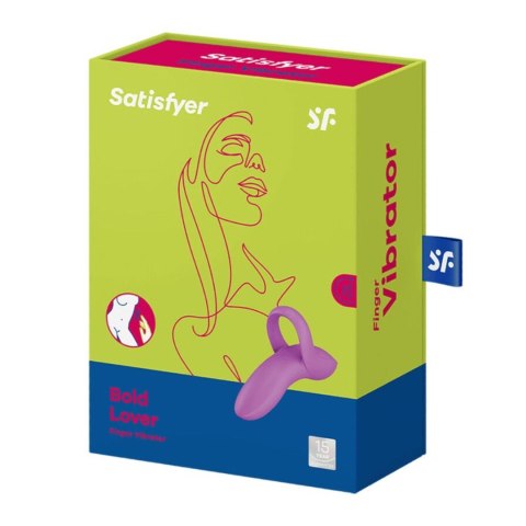 Satisfyer Bold Lover – Wibrator na palec, ciemny róż