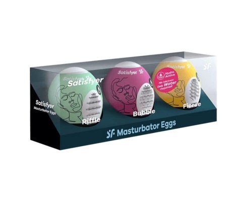 Zestaw Jajek Masturbacyjnych Satisfyer Egg: Riffle, Bubble, Fierce