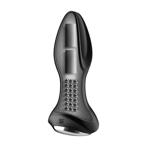 Wibrujący Plug Analny Rotator Plug 2 z Aplikacją (Czarny)