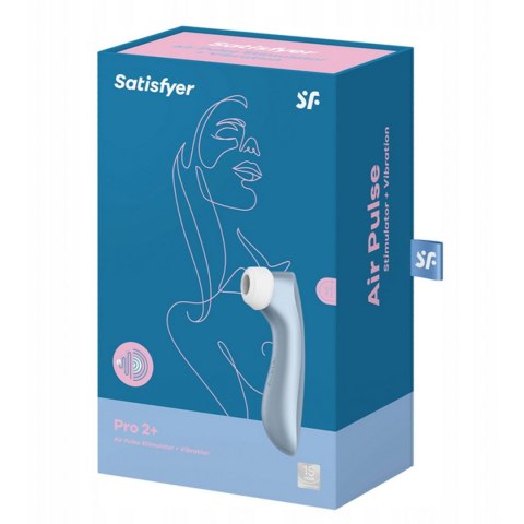Satisfyer Pro 2+ Błękitny | Stymulator Łechtaczki z Falą Ciśnieniową i Wibracjami