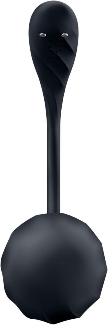 Wibrator Satisfyer Ribbed Petal – Czarny, Sterowany Aplikacją