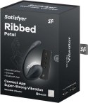 Wibrator Satisfyer Ribbed Petal – Czarny, Sterowany Aplikacją