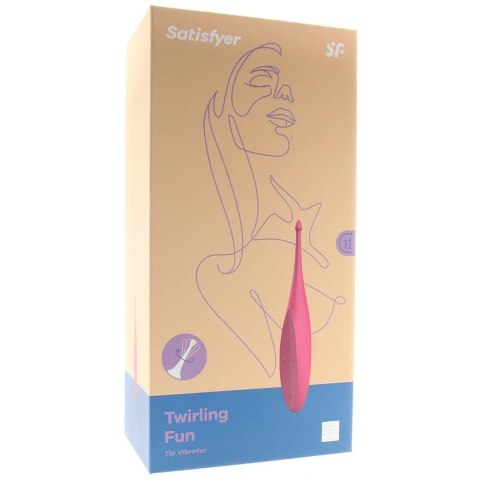 Wibrator Satisfyer Twirling Fun z wirującą końcówką (Magenta)