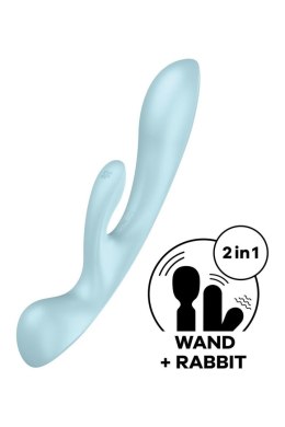 Satisfyer Triple Oh Błękitny - Wibrator Króliczek i Masażer