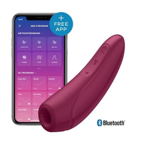 Satisfyer Curvy 1+ – Luksusowy Wibrator z Pulsacją Powietrza i Zmysłowymi Wibracjami, Różany Czerwony
