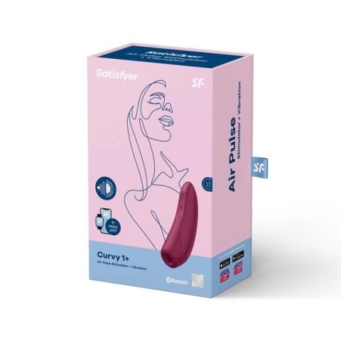 Satisfyer Curvy 1+ – Luksusowy Wibrator z Pulsacją Powietrza i Zmysłowymi Wibracjami, Różany Czerwony