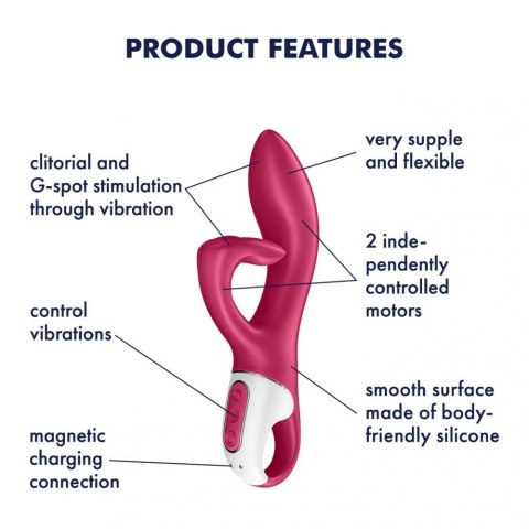 Satisfyer Embrace Me – Wibrator Króliczek (Jagodowy Uścisk)