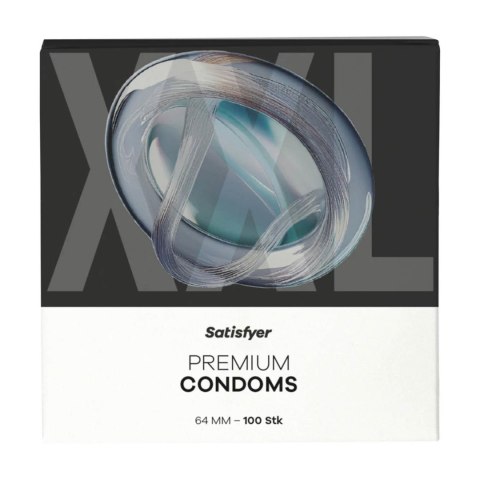Prezerwatywy XXL Satisfyer (100 sztuk, szerokość 64 mm)