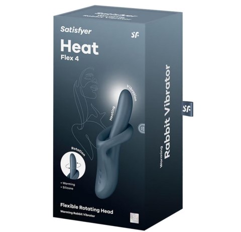 Satisfyer Heat Flex 4 Szary – Rozgrzewający Stymulator Obrotowy