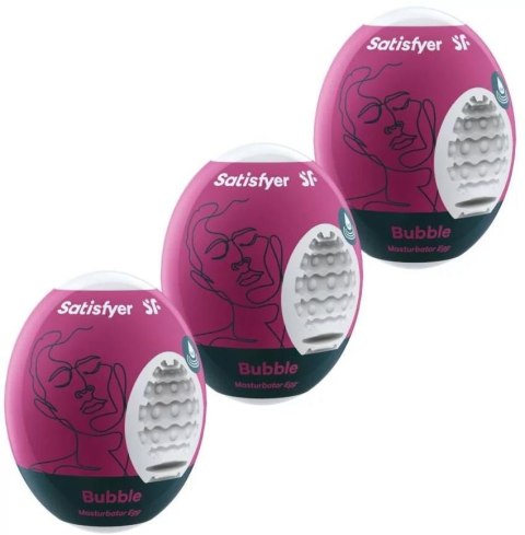 Jajka Masturbacyjne Satisfyer Bubble – Zestaw 3 sztuk