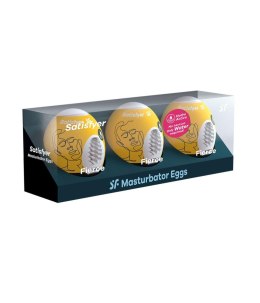 Zestaw 3 masturbatorów w kształcie jajka Satisfyer Eggs – edycja Fierce