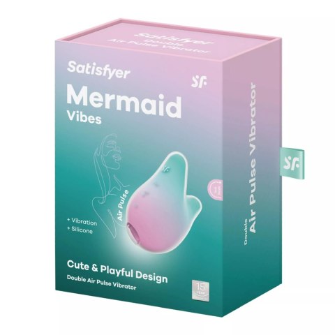 Syreni Śpiew: Wibrator Satisfyer Mermaid Vibes w odcieniach mięty i różu