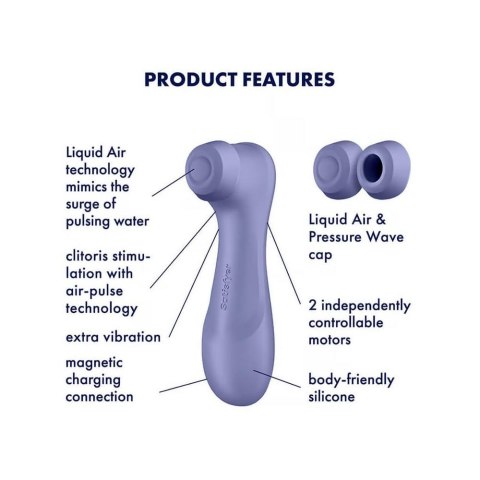 Satisfyer Pro 2 Generacji 3 z Technologią Liquid Air, liliowy