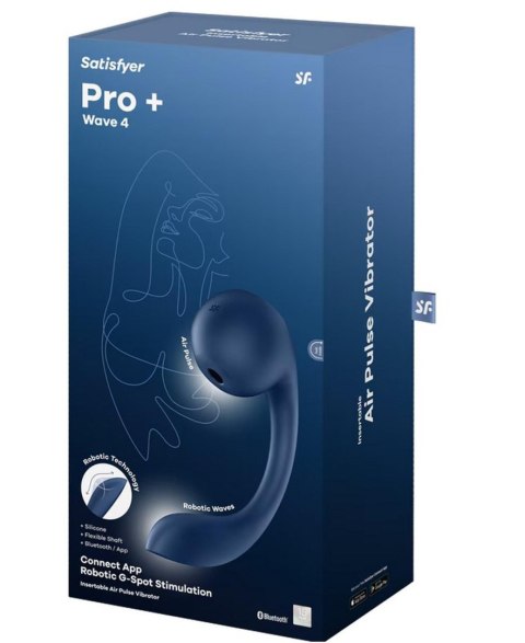 Satisfyer Pro+ Wave 4 Connect App Ciemnoniebieski