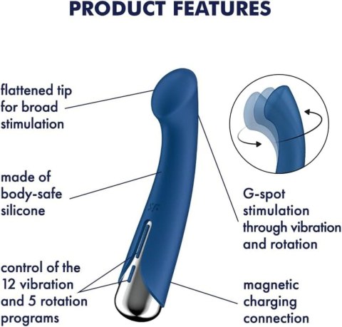 Satisfyer Spinning G-Spot 1 Blue: Obrotowy Wibrator do Punktu G
