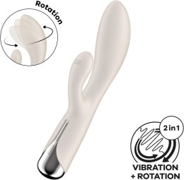 Satisfyer Spinning Rabbit 1 Beżowy – Rewolucyjny Wibrator Króliczek z Funkcją Rotacji