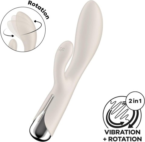 Satisfyer Spinning Rabbit 1 Beżowy – Rewolucyjny Wibrator Króliczek z Funkcją Rotacji