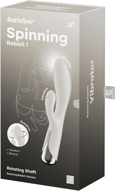 Satisfyer Spinning Rabbit 1 Beżowy – Rewolucyjny Wibrator Króliczek z Funkcją Rotacji