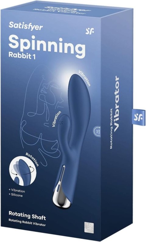 Satisfyer Spinning Rabbit 1 Niebieski – Wibrator Króliczek z Rotacją