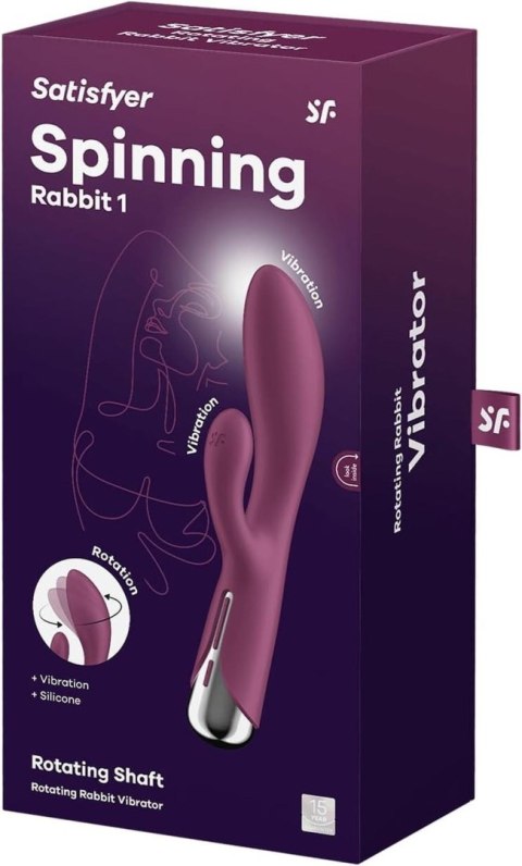 Satisfyer Spinning Rabbit 1 Czerwony – Wibrator Króliczek z Rotacją