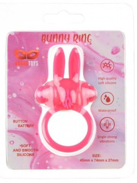 Wibrujący pierścień erekcyjny Bunny, różowy