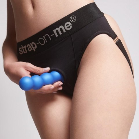 Dildo Plug Balls – Metaliczny Błękit, Rozmiar XL