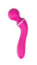 Masażer o podwójnej stymulacji z nakładką, 10 funkcji wibracji, USB, różowy