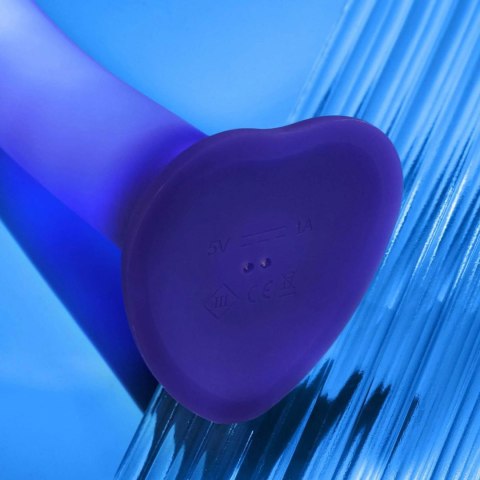 Dildo GLOW-LED Fioletowe - M