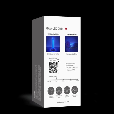 Dildo GLOW-LED Fioletowe - M