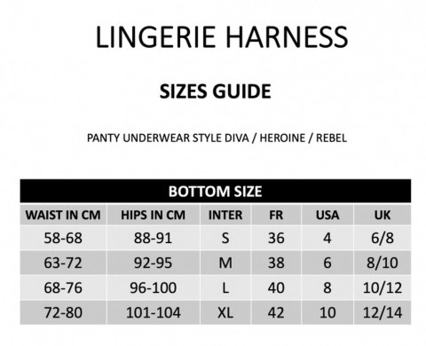 Bielizna Harness 'Heroine' - Rozmiar L